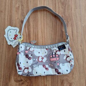 NWT Lesportsac Sanrio Hello Kitty 45th Anniversary Lulu bag. Gray